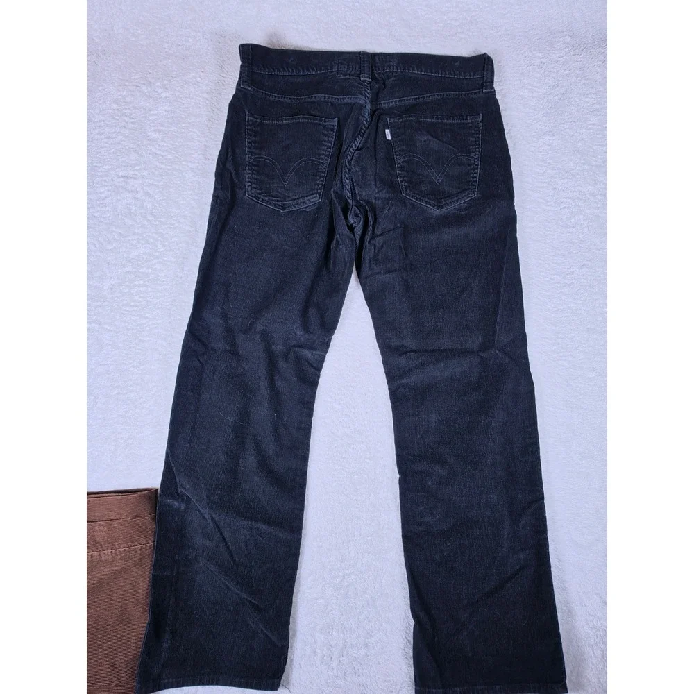 2 Pack! Levi's 514 Slim Straight Mens 34/30 Brown Corduroy Stretch Pants